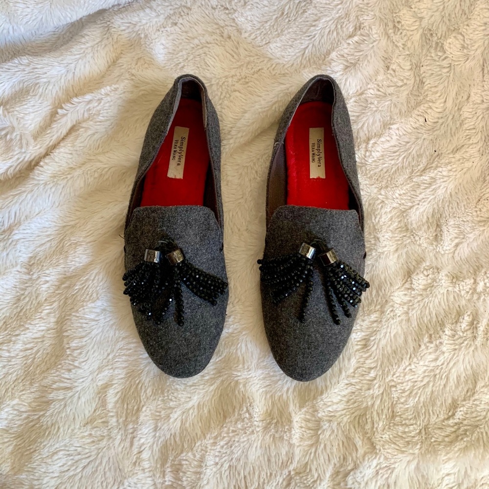 Vera Red sole peppered loafers